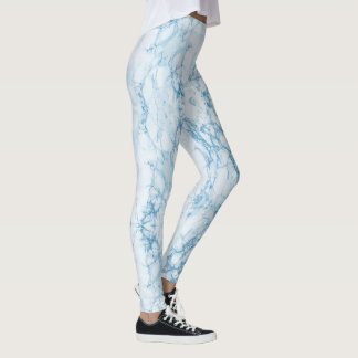 Leggings en marbre bleu
