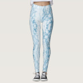 Leggings en marbre bleu (Devant)