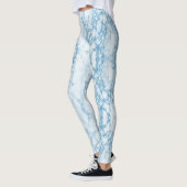 Leggings en marbre bleu (Gauche)
