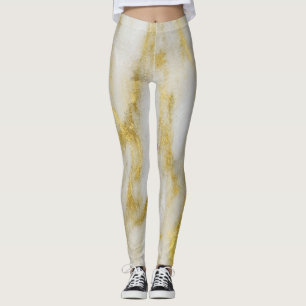 Leggings en marbre doré