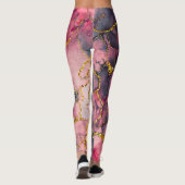 leggings en marbre rose (Dos)