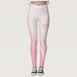 Leggings en marbre rose