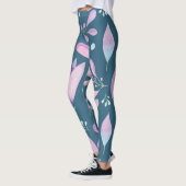 Leggings en marbre rose - Pantalons de Yoga floral (Gauche)