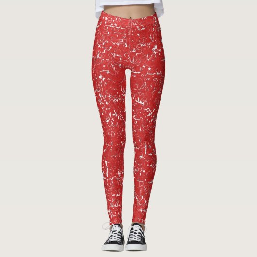 Leggings en marbre rouge (Devant)
