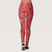 Leggings en marbre rouge Faux (Dos)