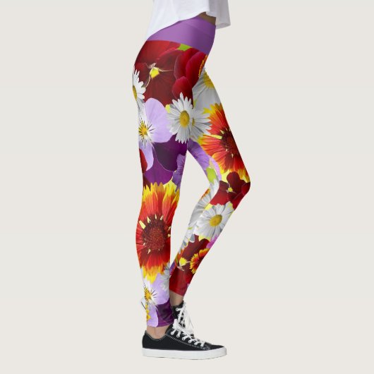 Leggings en mosaïque de fleurs (Droite)