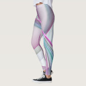 Leggings En Mouvement, Art Fractal Abstrait Moderne Coloré (Gauche)