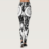 leggings en noir blanc long imprimé adolescent (Dos)