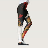 Leggings en noir et or rouge (Droite)