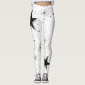 Leggings en noir gras (Devant)