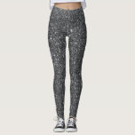 Leggings en Parties scintillant noire argentée<br><div class="desc">Ces leggings mettent le Glam dans le glamour. Ce sont des motifs de parties scintillant gris argenté foncé qui semblent vraiment briller. Portez-les pour décontracté ou portez-les comme vêtements de vacances. Créé par Simply Farmhouse Press.</div>
