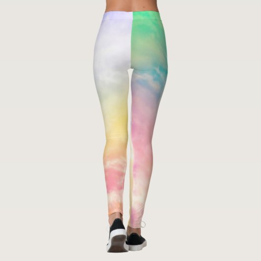 Leggings en pastels multicolores. (Dos)
