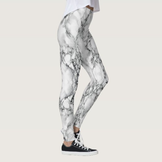 Leggings en pierre de Marbre blanc Abstrait (Droite)