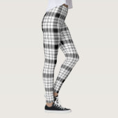 leggings en plaid marron et blanc Leggings (Droite)