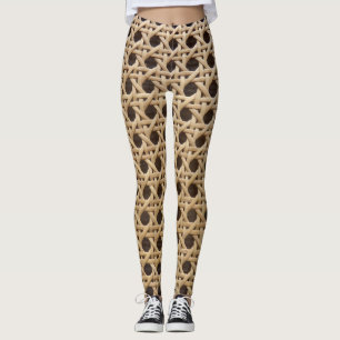 Leggings en rotin de rotin à tissage ouvert
