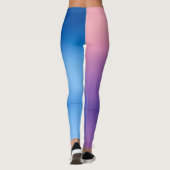 Leggings en spandex/polyester violet/rose/bleu. (Dos)