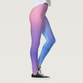 Leggings en spandex/polyester violet/rose/bleu. (Droite)
