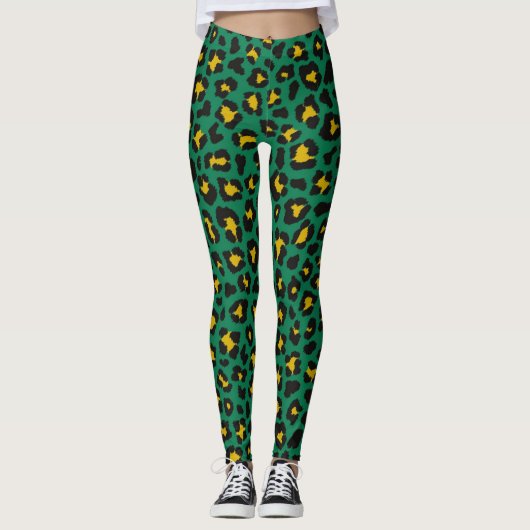 Leggings en tenue d'automne Empreinte de léopard v (Devant)