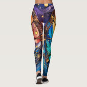 Leggings en verre feutré céleste (Dos)