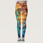 Leggings en verre feutré céleste (Devant)