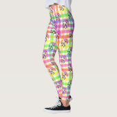 Leggings En vichy arc-en-ciel mignon (Gauche)
