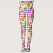 Leggings En vichy arc-en-ciel mignon (Devant)