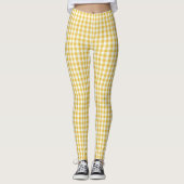 Leggings En vichy jaune et blanc (Devant)