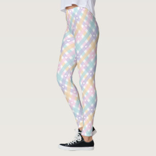 Leggings en vichy Motif Coeurs Plaids