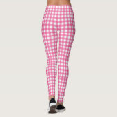 Leggings En vichy Pantalon de yoga rose (Dos)