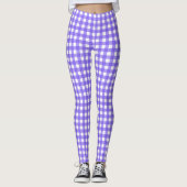 Leggings En vichy périphérique et blanc (Devant)