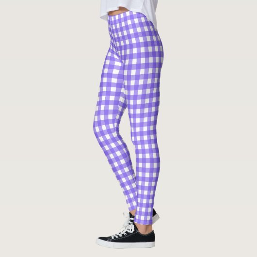 Leggings En vichy périphérique et blanc (Gauche)