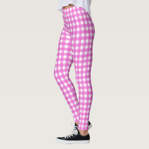 Leggings En vichy rose