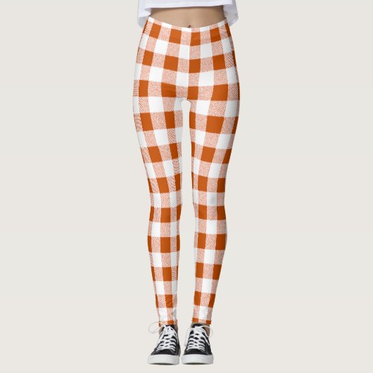 Leggings en vichy vérifier Brown (Devant)