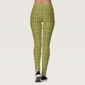 Leggings En vichy vert traditionnel Plaid Noël minimal (Dos)