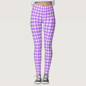 Leggings En vichy violet brillant (Devant)
