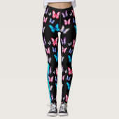 Leggings Enchanter des papillons colorés Personnaliser le n (Devant)