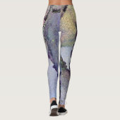 Leggings Encre Abstraite d'alcool brillant violet et or (Dos)