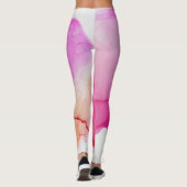 Leggings Encre Cloud Swirl Abstrait tendance rose chaud Pea (Dos)