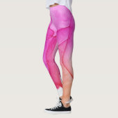 Leggings Encre Cloud Swirl Abstrait tendance rose chaud Pea (Gauche)