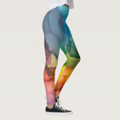 Leggings Encre d'alcool Abstraite Arc-en-ciel couleur liqui (Droite)