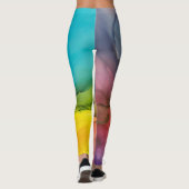 Leggings Encre d'alcool Abstraite Arc-en-ciel couleur liqui (Dos)