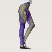 Leggings Encre d'alcool Abstraite Pommes riches en or (Droite)