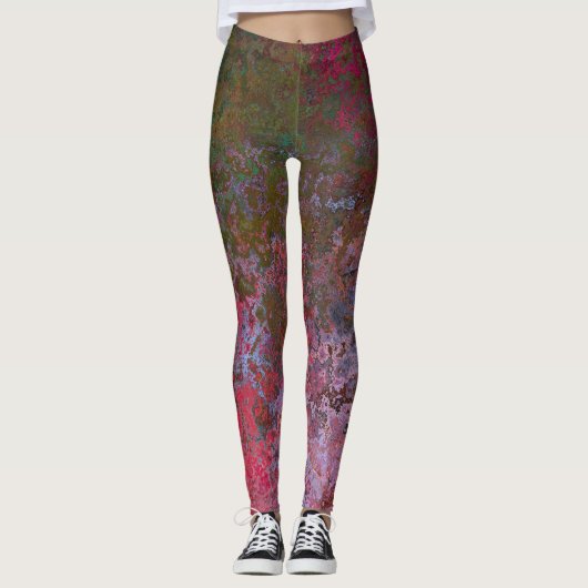 Leggings Encre d'alcool foncé Abstraite (Devant)