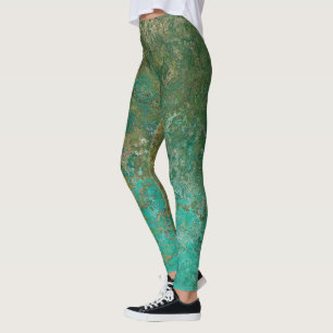 Leggings Encre d'alcool inspirée de l'océan Abstraite