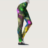 Leggings Encre d'alcool psychédélique Peinture Abstraite (Droite)