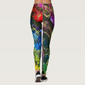 Leggings Encre d'alcool psychédélique Peinture Abstraite (Dos)