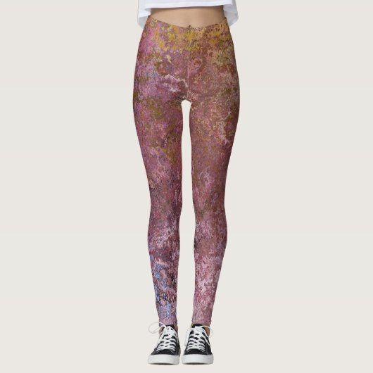 Leggings Encre d'alcool terrestre Abstraite (Devant)