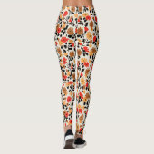 Leggings Endleaves of Art floral pattern (Dos)