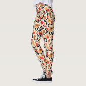 Leggings Endleaves of Art floral pattern (Gauche)