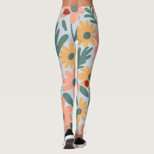 Leggings Enfants Cute Ladybug Polka dot Daisy Flower Motif
